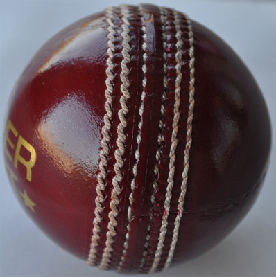

VibeX ™ Special Leather Cricket Ball, Red Pacer™ Test Professional Grade Cricket Leather Ball(Pack of 1, Red)