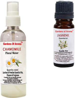

Gardens Of Aroma Chamomile Floral Water And Jasmine Essential Oil(110 ml)