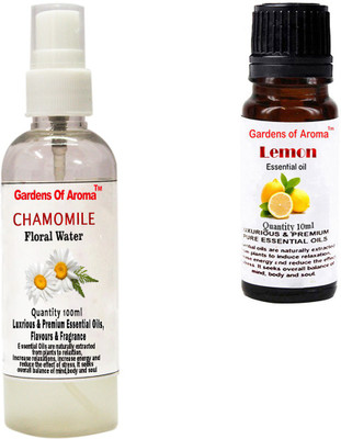 

Gardens Of Aroma Chamomile Floral Water And Lemon Essential Oil(110 ml)
