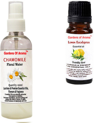 

Gardens Of Aroma Chamomile Floral Water And Lemon eucalyptus Essential Oil(110 ml)