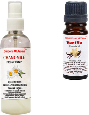 

Gardens Of Aroma Chamomile Floral Water And Vanilla Essential Oil(110 ml)