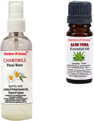 

Gardens Of Aroma Chamomile Floral WaterAnd Aloe vera Essential Oil(110 ml)