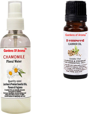 

Gardens Of Aroma Chamomile Floral Water And Hepmseed Carrier Oil(110 ml)