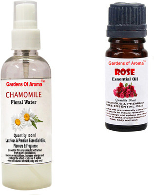 

Gardens Of Aroma Chamomile Floral Water And Rose Essential Oil(110 ml)