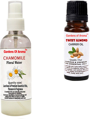 

Gardens Of Aroma Chamomile Floral Water And Sweet Almond Carrier Oil(110 ml)