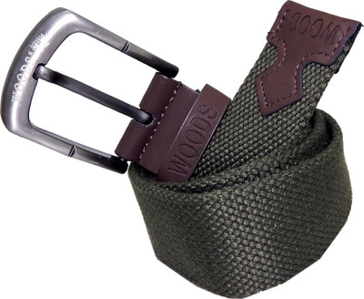 

WOODS Men Formal, Casual Green Canvas, Fabric, Synthetic Belt