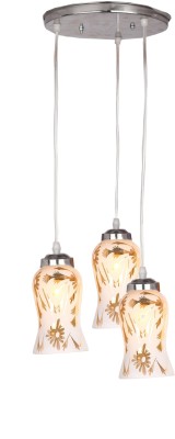 AFAST Designer Pendant Hanging Ceiling Lamp With Three Hanging Decorative Glass And All Fitting And Fixture (Bulbe Not Include) No xc25 Pendants Ceiling Lamp(White, Brown)