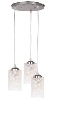 AFAST Designer Pendant Hanging Ceiling Lamp With Three Hanging Decorative Glass And All Fitting And Fixture (Bulbe Not Include) No xc9 Pendant Lamp Ceiling Lamp(White)