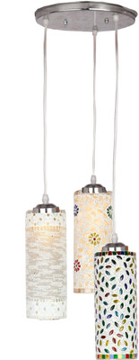 AFAST Designer Pendant Hanging Ceiling Lamp With Three Hanging Decorative Glass And All Fitting And Fixture (Bulbe Not Include) No xc2 Pendant Lamp Ceiling Lamp(Multicolor)