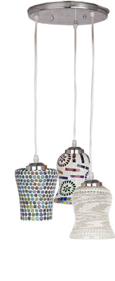 AFAST Designer Pendant Hanging Ceiling Lamp With Three Hanging Decorative Glass And All Fitting And Fixture (Bulbe Not Include) No xc41 Pendant Lamp Ceiling Lamp(Multicolor)