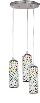 AFAST Designer Pendant Hanging Ceiling Lamp With Three Hanging Decorative Glass And All Fitting And Fixture (Bulbe Not Include) No xc21 Pendant Lamp Ceiling Lamp(Multicolor)