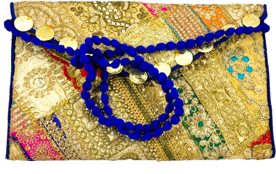 

KABIR BAMBHAARI Party Blue Clutch