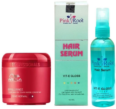 

Pink Root Hair Serum and Wella Brilliance Mask(Set of 2)