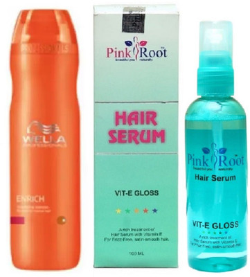 

Pink Root Hair Serum and Wella Enrich Shampoo(Set of 2)