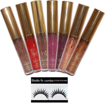 

Studio Fix Combo Eyelashes, Kylie Birthday Edition Matte Liquid Lip Gloss Set Of 7(Set of 8)