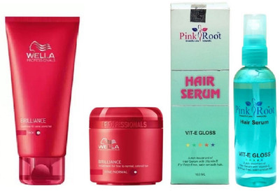 

Pink Root Hair Serum and Wella Brilliance Conditioner with Mask(Set of 3)