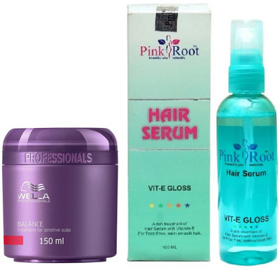 

Pink Root Hair Serum and Wella Balance Mask(Set of 2)