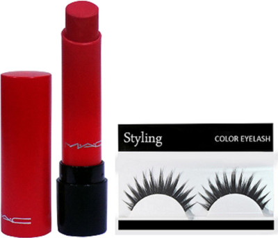 

styling Eyelashes & Mac Liptensity lipstick Rouge A Levers Claret Cast(Set of 2)
