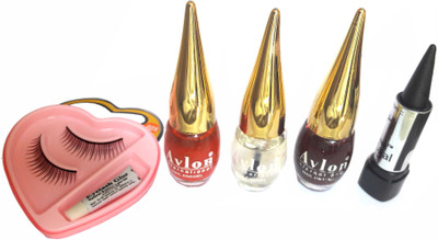 

Avlon Combo of Nail Paint, Kajal, Eyelashes set(Set of 5)