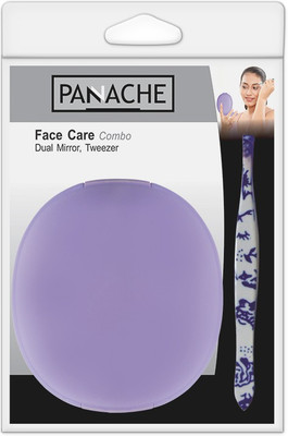 

Panache Face Care Combo, Purple, Tweezer & Mirror Set, Looking Mirror, Personal Care, Beauty, Make-up Mirrors.set, 2pcs(Set of 2)