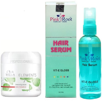 

Pink Root Hair Serum and Wella Elements Mask(Set of 2)