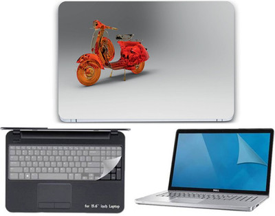 

Gallery 83 ® scooter wallpaper 3 in 1 combo pack with laptop skin sticker decal, key guard, Screen protector all are laptop 15.6 inch Combo Set 3512 vinyl Laptop Decal 15.6 Combo Set