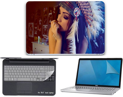 

Gallery 83 ® girl tribe wallpaper 3 in 1 combo pack with laptop skin sticker decal, key guard, Screen protector all are laptop 15.6 inch Combo Set 3537 vinyl Laptop Decal 15.6 Combo Set