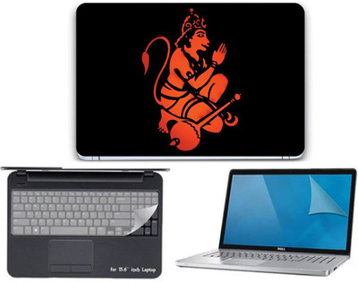 

Gallery 83 ® hanuman wallpaper 3 in 1 combo pack with laptop skin sticker decal, key guard, Screen protector all are laptop 15.6 inch Combo Set 3558 vinyl Laptop Decal 15.6 Combo Set