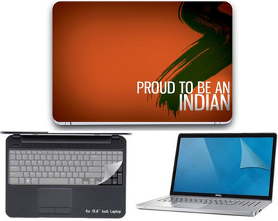 

Gallery 83 ® proud to be an indian wallpaper 3 in 1 combo pack with laptop skin sticker decal, key guard, Screen protector all are laptop 15.6 inch Combo Set 3346 vinyl Laptop Decal 15.6 Combo Set