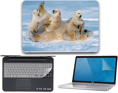 

Gallery 83 ® polar bear wallpaper 3 in 1 combo pack with laptop skin sticker decal, key guard, Screen protector all are laptop 15.6 inch Combo Set 3336 vinyl Laptop Decal 15.6 Combo Set