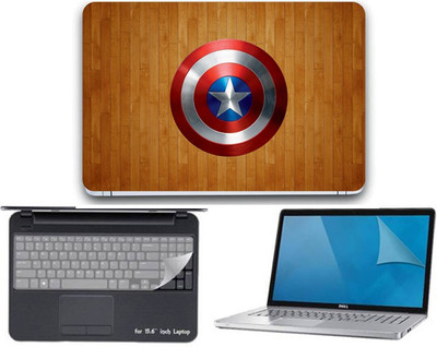 

Gallery 83 ® camptain america shield wallpaper 3 in 1 combo pack with laptop skin sticker decal, key guard, Screen protector all are laptop 15.6 inch Combo Set 3361 vinyl Laptop Decal 15.6 Combo Set