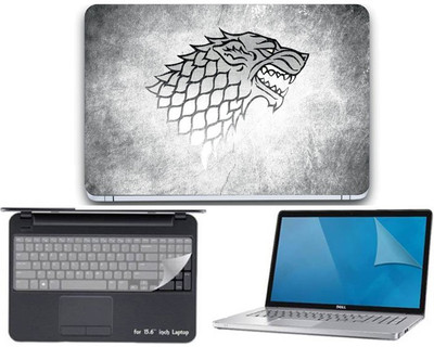 

Gallery 83 ® wolf wallpaper 3 in 1 combo pack with laptop skin sticker decal, key guard, Screen protector all are laptop 15.6 inch Combo Set 3498 vinyl Laptop Decal 15.6 Combo Set