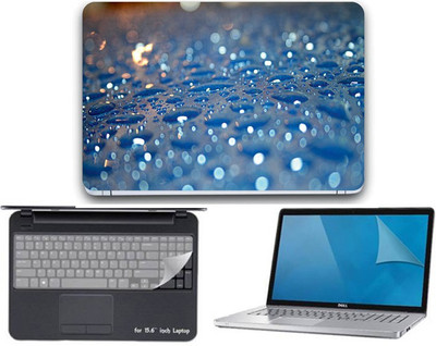 

Gallery 83 ® water drops wallpaper 3 in 1 combo pack with laptop skin sticker decal, key guard, Screen protector all are laptop 15.6 inch Combo Set 3355 vinyl Laptop Decal 15.6 Combo Set