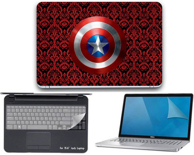 

Gallery 83 ® camptain america shield wallpaper 3 in 1 combo pack with laptop skin sticker decal, key guard, Screen protector all are laptop 15.6 inch Combo Set 3367 vinyl Laptop Decal 15.6 Combo Set