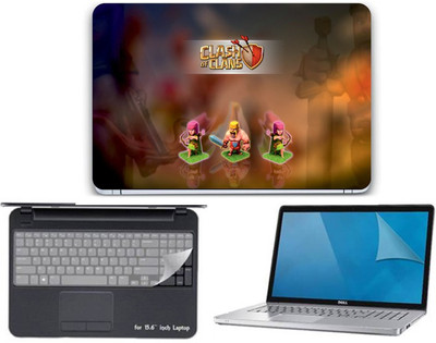 

Gallery 83 ® clash of clans games wallpaper 3 in 1 combo pack with laptop skin sticker decal, key guard, Screen protector all are laptop 15.6 inch Combo Set 3594 vinyl Laptop Decal 15.6 Combo Set