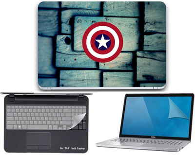 

Gallery 83 ® camptain america shield wallpaper 3 in 1 combo pack with laptop skin sticker decal, key guard, Screen protector all are laptop 15.6 inch Combo Set 3412 vinyl Laptop Decal 15.6 Combo Set