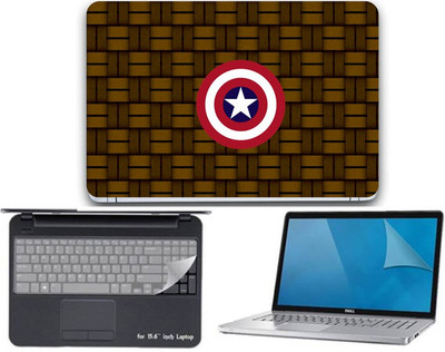 

Gallery 83 ® camptain america shield wallpaper 3 in 1 combo pack with laptop skin sticker decal, key guard, Screen protector all are laptop 15.6 inch Combo Set 3401 vinyl Laptop Decal 15.6 Combo Set