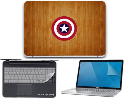 

Gallery 83 ® camptain america shield wallpaper 3 in 1 combo pack with laptop skin sticker decal, key guard, Screen protector all are laptop 15.6 inch Combo Set 3411 vinyl Laptop Decal 15.6 Combo Set