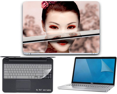 

Gallery 83 ® lady wallpaper 3 in 1 combo pack with laptop skin sticker decal, key guard, Screen protector all are laptop 15.6 inch Combo Set 3486 vinyl Laptop Decal 15.6 Combo Set