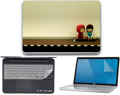

Gallery 83 ® friends wallpaper 3 in 1 combo pack with laptop skin sticker decal, key guard, Screen protector all are laptop 15.6 inch Combo Set 3328 vinyl Laptop Decal 15.6 Combo Set