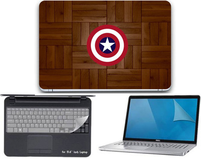 

Gallery 83 ® camptain america shield wallpaper 3 in 1 combo pack with laptop skin sticker decal, key guard, Screen protector all are laptop 15.6 inch Combo Set 3408 vinyl Laptop Decal 15.6 Combo Set