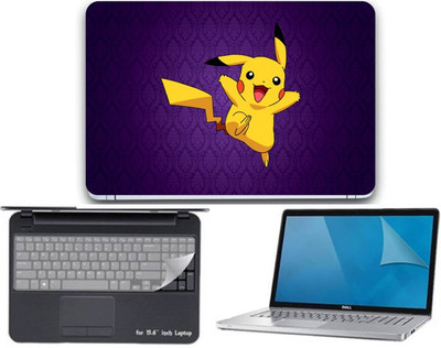

Gallery 83 ® Pokemon (Pikachu) wallpaper 3 in 1 combo pack with laptop skin sticker decal, key guard, Screen protector all are laptop 15.6 inch Combo Set 3422 vinyl Laptop Decal 15.6 Combo Set