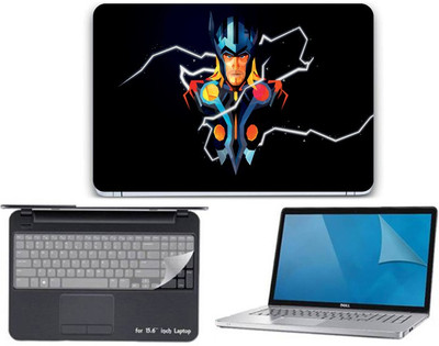 

Gallery 83 ® super hero wallpaper 3 in 1 combo pack with laptop skin sticker decal, key guard, Screen protector all are laptop 15.6 inch Combo Set 3507 vinyl Laptop Decal 15.6 Combo Set