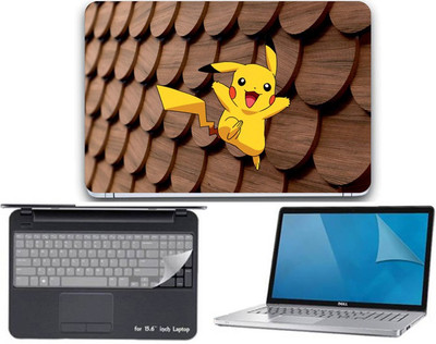 

Gallery 83 ® Pokemon (Pikachu) wallpaper 3 in 1 combo pack with laptop skin sticker decal, key guard, Screen protector all are laptop 15.6 inch Combo Set 3427 vinyl Laptop Decal 15.6 Combo Set