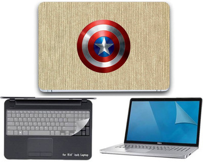 

Gallery 83 ® camptain america shield wallpaper 3 in 1 combo pack with laptop skin sticker decal, key guard, Screen protector all are laptop 15.6 inch Combo Set 3360 vinyl Laptop Decal 15.6 Combo Set