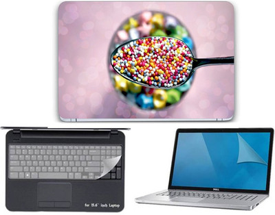 

Gallery 83 ® spoon wallpaper 3 in 1 combo pack with laptop skin sticker decal, key guard, Screen protector all are laptop 15.6 inch Combo Set 3549 vinyl Laptop Decal 15.6 Combo Set