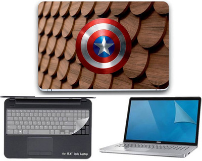 

Gallery 83 ® camptain america shield wallpaper 3 in 1 combo pack with laptop skin sticker decal, key guard, Screen protector all are laptop 15.6 inch Combo Set 3363 vinyl Laptop Decal 15.6 Combo Set