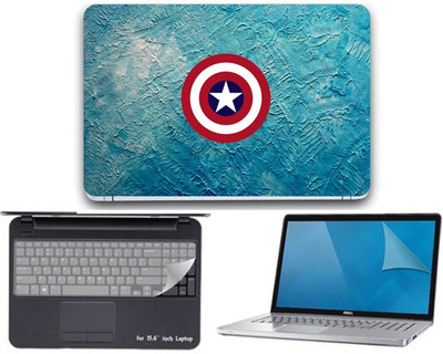 

Gallery 83 ® camptain america shield wallpaper 3 in 1 combo pack with laptop skin sticker decal, key guard, Screen protector all are laptop 15.6 inch Combo Set 3399 vinyl Laptop Decal 15.6 Combo Set