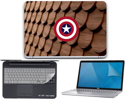 

Gallery 83 ® camptain america shield wallpaper 3 in 1 combo pack with laptop skin sticker decal, key guard, Screen protector all are laptop 15.6 inch Combo Set 3413 vinyl Laptop Decal 15.6 Combo Set