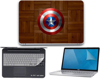 

Gallery 83 ® camptain america shield wallpaper 3 in 1 combo pack with laptop skin sticker decal, key guard, Screen protector all are laptop 15.6 inch Combo Set 3368 vinyl Laptop Decal 15.6 Combo Set